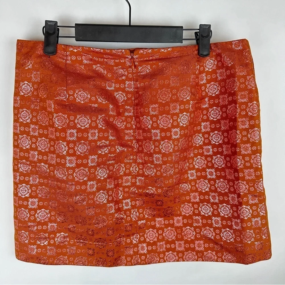 J. Crew Gold and Burnt Orange Skirt | US Size 8
